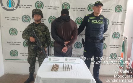 Cinco personas fueron capturadas en Funza y Mosquera por porte ilegal de armas de fuego y munición.