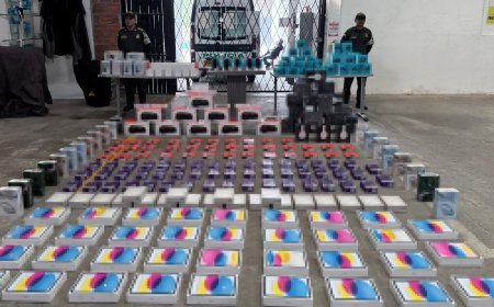 Caen 525 unidades de elementos de tecnología de contrabando en vía San Gil-Piedecuesta.