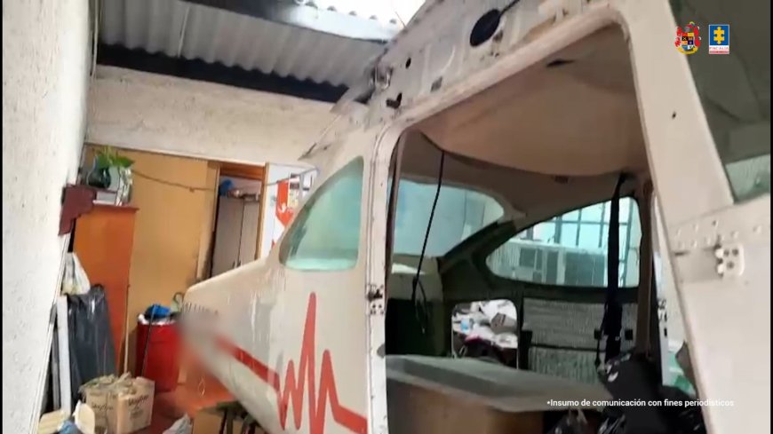 En Chía, descubierta avioneta que iba ser acondicionada para, al parecer, mover cargamentos de cocaína