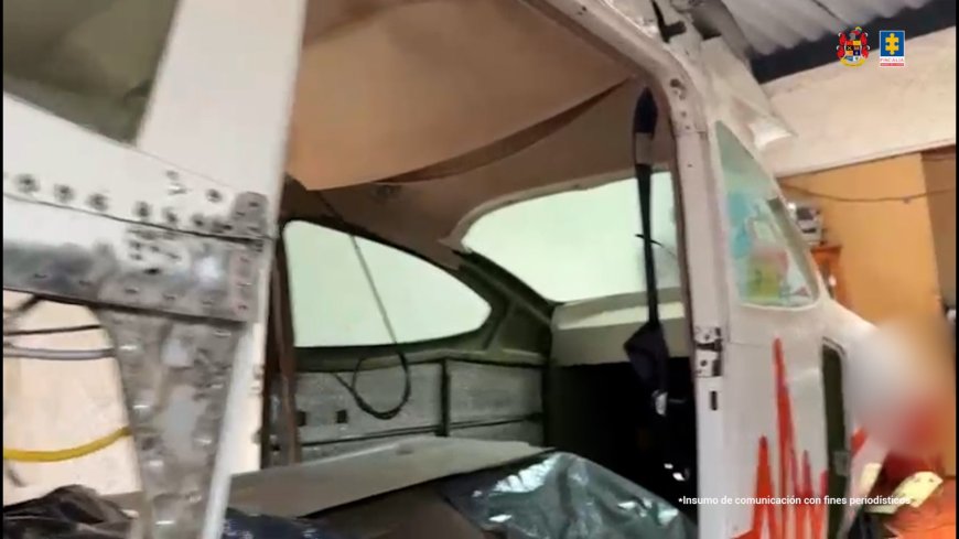 En Chía, descubierta avioneta que iba ser acondicionada para, al parecer, mover cargamentos de cocaína