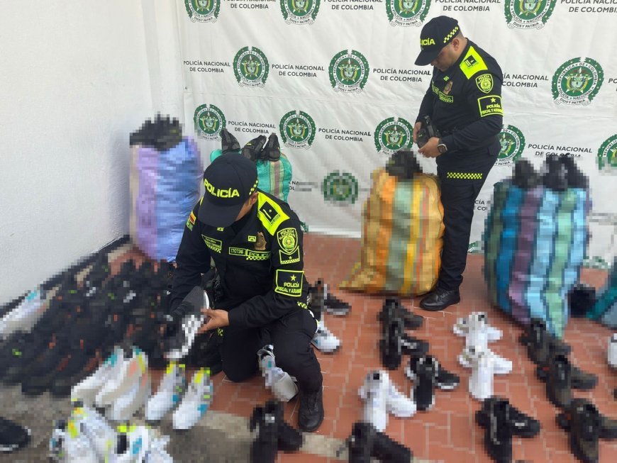 Desmantelada fábrica ilegal de calzado en Bucaramanga