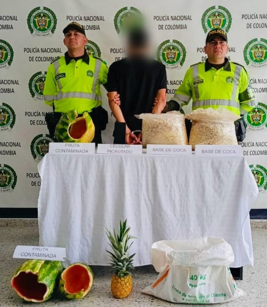 Transportaba base de cocaína dentro de varias sandías.