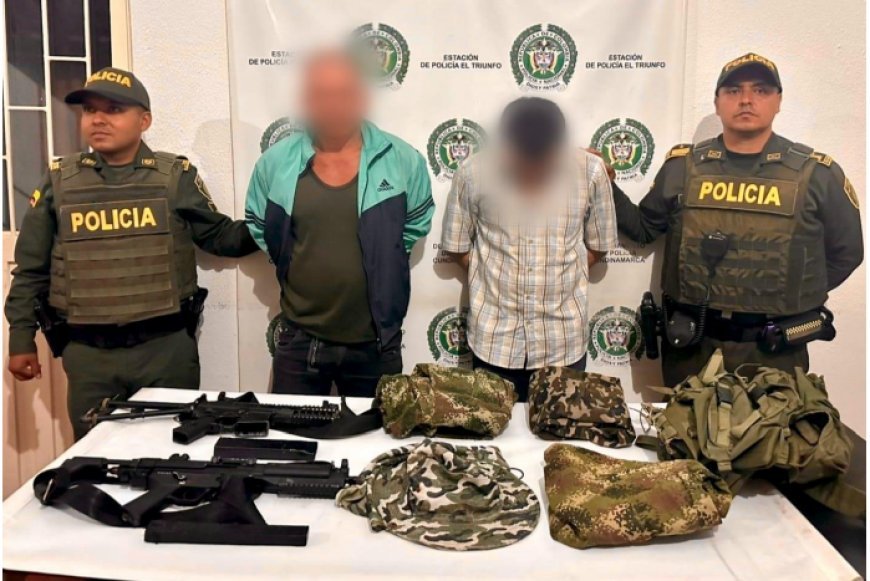 Capturadas dos personas en El Colegio, Cundinamarca; sorprendidos con fusiles y otro material bélico.