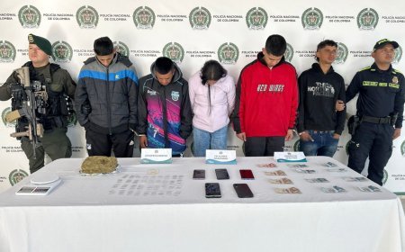 Aseguradas cinco personas señaladas de comercializar estupefacientes en Sibaté, Cundinamarca