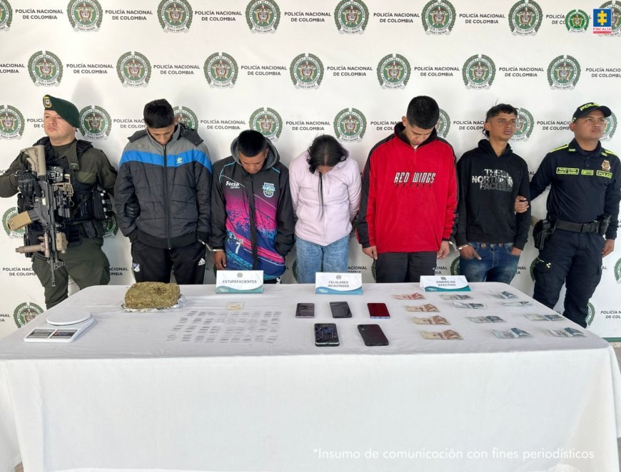Aseguradas cinco personas señaladas de comercializar estupefacientes en Sibaté, Cundinamarca