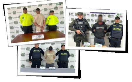 Judicializados presuntos homicidas capturados en  Madrid, Cota y Soacha.