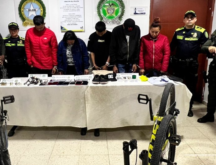Asegurados cinco presuntos responsables del tráfico local de estupefacientes en Funza, Cundinamarca