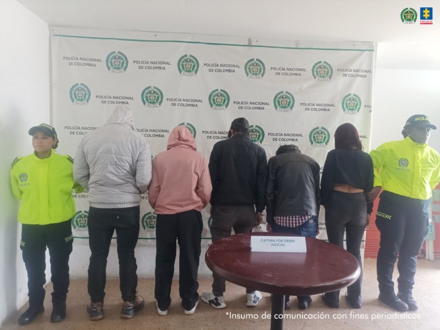 En Funza, Cundinamarca fueron judicializadas cinco personas señaladas de expendio de estupefacientes.
