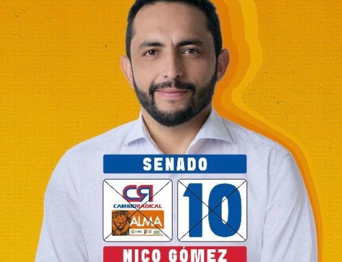 Sigue creciendo el número de colombianos que apoyan a Nico Gómez CR 10 al senado