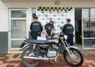 En Albán, Cundinamarca, la policía logra la captura de un hombre y la recuperaciónde una motocicleta.