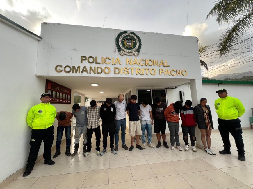 Cae en Pacho la banda 'Los del San José': 11 capturados por presunto microtráfico cerca de colegios y espacios públicos